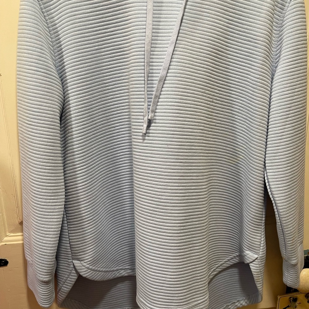 Light Blue Ribbed Hoodie - Picture 3 of 3